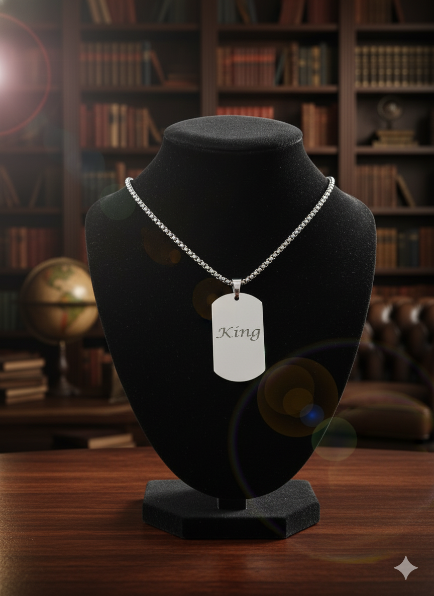 Personalized Laser Engraved Army Dog Tag Necklace – Custom Name, Date & Message