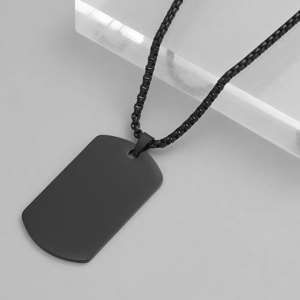 Personalized Laser Engraved Army Dog Tag Necklace – Custom Name, Date & Message