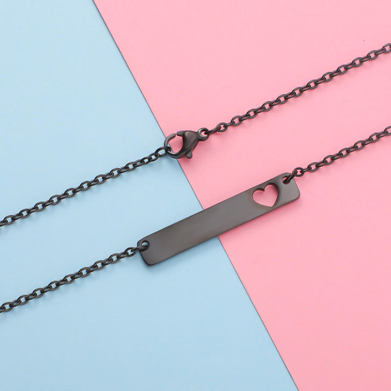 Personalized Heart Necklace – Custom Laser Engraved Name Jewelry