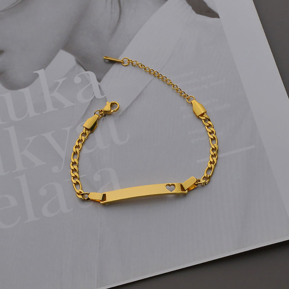 Heart Custom Engraved Bracelet for Women