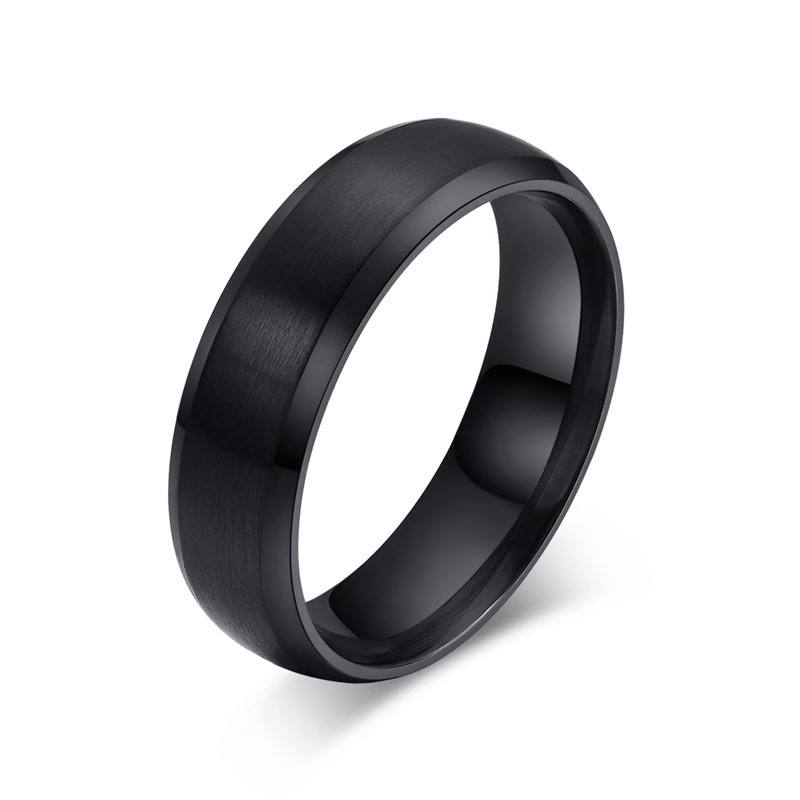Custom Engraved Unisex Band Ring - Gold, Silver, Black