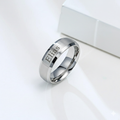 Custom Engraved Unisex Band Ring - Gold, Silver, Black
